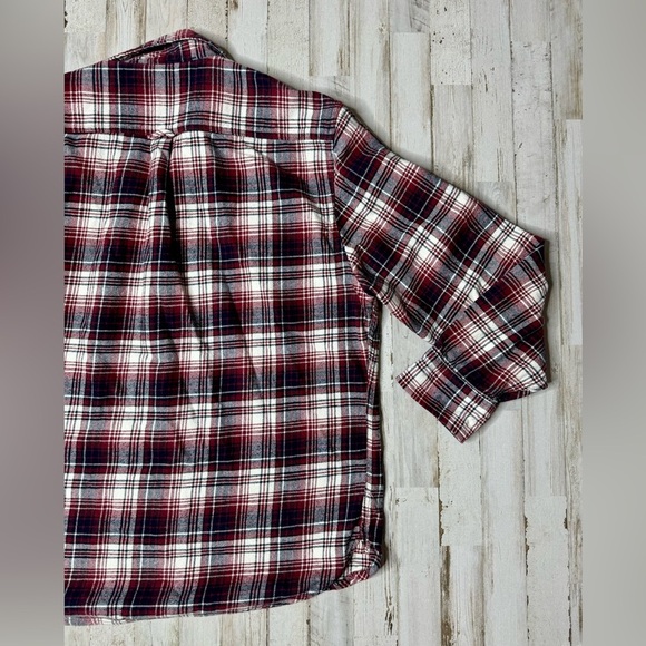 Jachs Flannel Shirt Mens XL Plaid Heavy Long Sleeve Button Up Classic Red - Picture 12 of 13